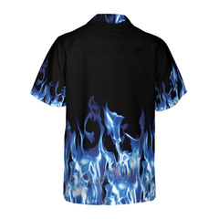 Blue Flame Hawaiian Shirt - Hyperfavor