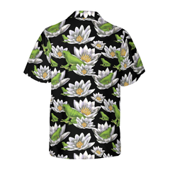 Frogs With Water Lilies Hawaiian Shirt - Hyperfavor
