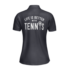 Tennis Life Shirt For Womens Short Sleeve Women Polo Shirt - Hyperfavor