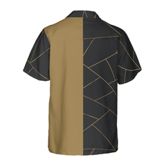 Golden Lines Golf Hawaiian Shirt - Hyperfavor