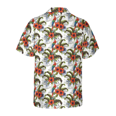Vintage Macaw Parrot Island Hawaiian Shirt - Hyperfavor
