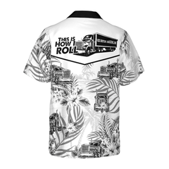 Personalized Name Trucker Truck Driver Ver Black Custom Hawaiian Shirt - Hyperfavor