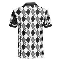 If Ping Pong Is Wrong I Don't Want To Be Right Polo Shirt, Black And White Argyle Pattern Ping Pong Shirt For Men - Hyperfavor