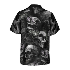 Luxury Skull Smoke V2 Hawaiian Shirt - Hyperfavor