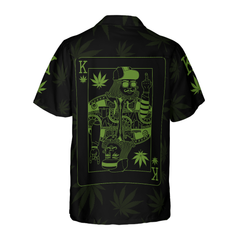 Dope Marijuana King Card Hawaiian Shirt - Hyperfavor