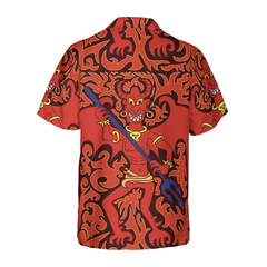 Cartoon Styled Demon Satanic Goth Gothic Hawaiian Shirt - Hyperfavor