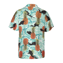 Tropical Pineapple Ocean Scuba Diving Hawaiian Shirt - Hyperfavor