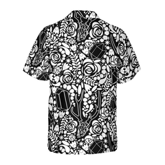 Deer Skull Crystal Seamless Pattern Hawaiian Shirt - Hyperfavor