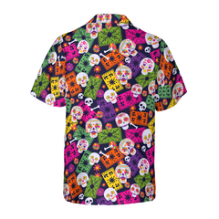 Mexican Skull Pattern Hawaiian Shirt - Hyperfavor