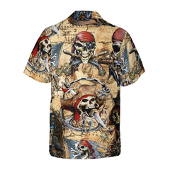 Treasures World Map For Pirate Hawaiian Shirt - Hyperfavor