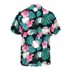 Tropical Flower Baseball Hawaiian Shirt - Hyperfavor