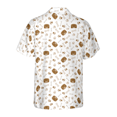 Dog Bone And Bowl Seamless Hawaiian Shirt - Hyperfavor
