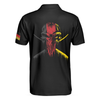 German Flag Master Baiter Golf Polo Shirt, Black Wet Paint Skull Polo Shirt, Best Golf Shirt For Men - Hyperfavor