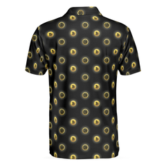 Golden Black Bitcoin V2 Polo Shirt, Golden Cryptocurrency Short Sleeve Polo Shirt For Traders, Best Bitcoin Themed Shirt - Hyperfavor