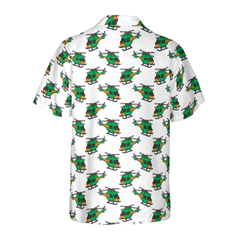 Helicopter Green Hawaiian Shirt - Hyperfavor