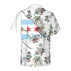 Navy Chicago Hawaiian Shirt - Hyperfavor