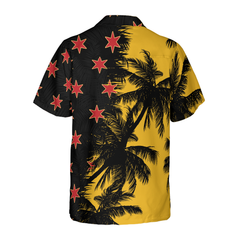 Black & Yellow Chicago Hawaiian Shirt - Hyperfavor