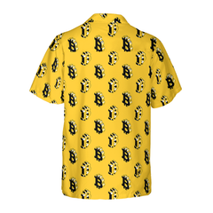 Isometric Bitcoin Cryptocurrency Hawaiian Shirt - Hyperfavor