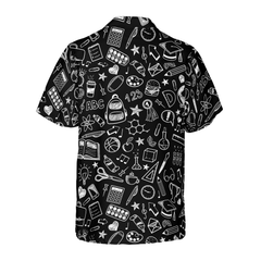 Doodle School Chalkboard Hawaiian Shirt - Hyperfavor