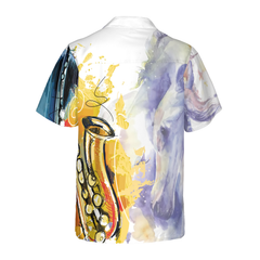 Saxophone And Horse Hawaiian Shirt - Hyperfavor