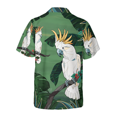 Tropical Cockatoo Parrot Hawaiian Shirt - Hyperfavor