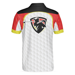 German Flag Golf Texture Short Sleeve All Over Print Polo Shirt, Paint Art Polo Shirt, Best Golf Shirt For Men - Hyperfavor