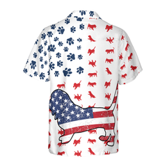 Basset Hound American Flag Hawaiian Shirt - Hyperfavor