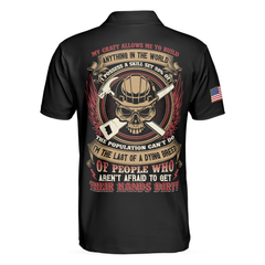 Carpenter My Craft Allows Me To Build Anything Polo Shirt, Ripped American Flag Polo Shirt, Best Carpenter Shirt For Men - Hyperfavor