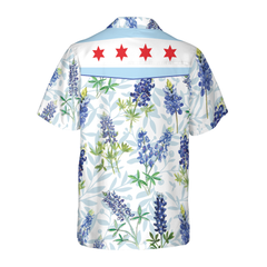 Chicago Bluebonnet Flag Hawaiian Shirt - Hyperfavor