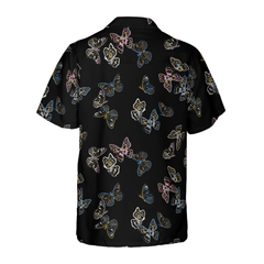 Paint Brush Butterflies Shirt For Men Paint Hawaiian Shirt - Hyperfavor