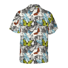 Flying Butterflies Shirt For Men Hawaiian Shirt - Hyperfavor