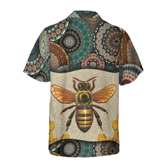 Boho Mandala Bee Hawaiian Shirt - Hyperfavor