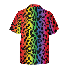 Leopard Skin With Rainbow Color LGBT Hawaiian Shirt - Hyperfavor