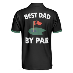 Best Dad By Par Polo Shirt, Best Argyle Pattern Golf Shirt For Male, Golf Gift Idea For Dad On Father's Day - Hyperfavor