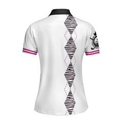 Golf Is My New Religion Golf Short Sleeve Women Polo Shirt, Zebra Argyle Golf Shirt For Ladies, Unique Golf Gift - Hyperfavor