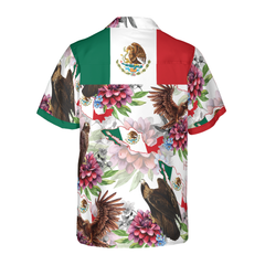 Mexico Proud Dahlia Golden Eagle Hawaiian Shirt - Hyperfavor