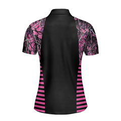 Thinning Layout Sexy Golf Girl Pink Camouflage Pattern Golf Short Sleeve Women Polo Shirt, Best Golf Ladies Shirt - Hyperfavor