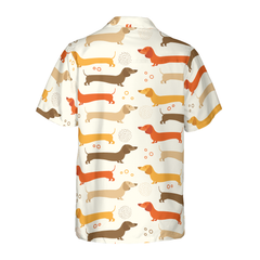 Cute Dachshund Pattern Hawaiian Shirt - Hyperfavor