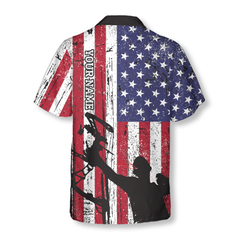 Archery America Flag Archery Custom Hawaiian Shirt - Hyperfavor