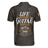Life Without Guitar Would Be Flat Short Sleeve Polo Shirt, Guitar Pattern Polo Shirt, Best Guitar Shirt For Men - Hyperfavor