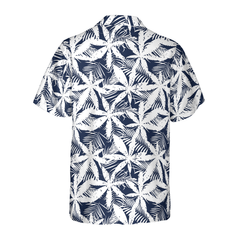 Tropical Palm Tree Cannabis Marijuana Hawaiian Shirt - Hyperfavor