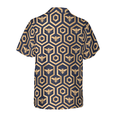 Bee Hive Hexagon Shirt For Men Hawaiian Shirt - Hyperfavor