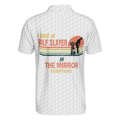 I See A Golf Slayer In The Mirror Everyday Polo Shirt, Vintage Palette Golf Polo Shirt, Best Golf Shirt For Men - Hyperfavor