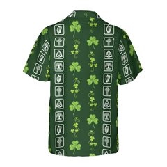 Shamrock Irish Symbols Hawaiian Shirt - Hyperfavor