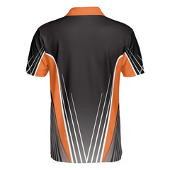 Basketball Players Eat Sleep Basketball Repeat Polo Shirt, Black And Orange BasketBall Shirt For Basketball Fans - Hyperfavor