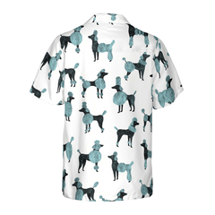 Poodle On White Background Hawaiian Shirt - Hyperfavor