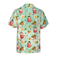 Hyperfavor Santa Christmas Pattern 1 Pattern Hawaiian shirt, Christmas Shirts Short Sleeve Button Down Shirt For Men And Women - Hyperfavor
