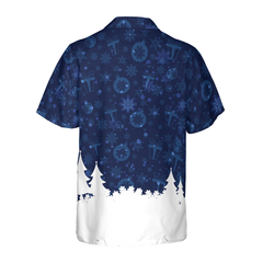 Hyperfavor Christmas Tree Hawaiian Shirt, Christmas Shirts Short Sleeve Button Down Shirt for Men and Women - Hyperfavor