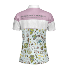 Geography Teacher Short Sleeve Women Polo Shirt - Hyperfavor