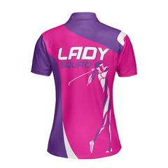 Girl Squad Golf Girl Short Sleeve Women Polo Shirt, Purple And Pink Golf Shirt For Ladies, Unique Female Golf Gift - Hyperfavor